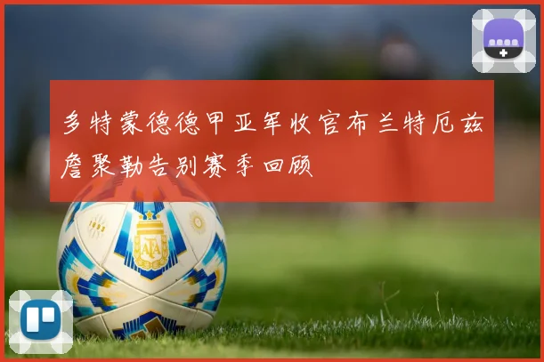 多特蒙德德甲亚军收官布兰特厄兹詹聚勒告别赛季回顾